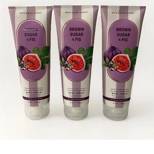 Bath & Body Works Brown Sugar & Fig Body Cream 8 oz, Set of 3, New